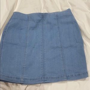 Tight, stretchy, denim skirt